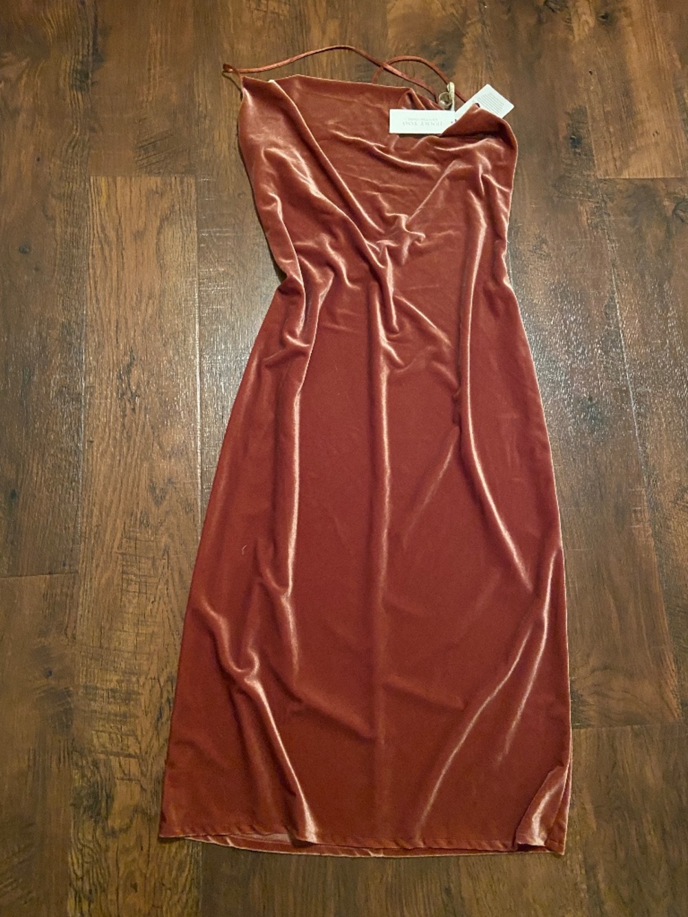 NWT Jenny Yoo Collection Elegant Open Back Velvet Maxi Dress Sz 14 CinnamonRose